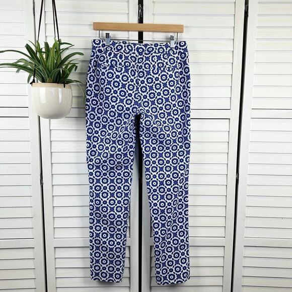 Boden Richmond 7/8 Pants Greek Blue Floral Print Ankle Crop Trousers Size 8 R - Picture 5 of 11